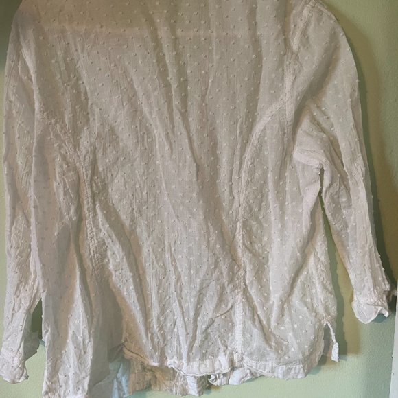 Dear Friends Blouse and Skirt Set in Khaki and White Size M - Picture 5 of 11